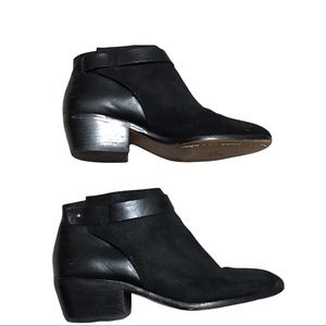 Madewell Charley collar-stud ankle black booties 8